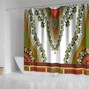 Africa Shower Curtain African Dashiki Royal Gold Version