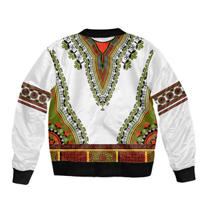 Africa Sleeve Zip Bomber Jacket African Dashiki Royal Gold Version