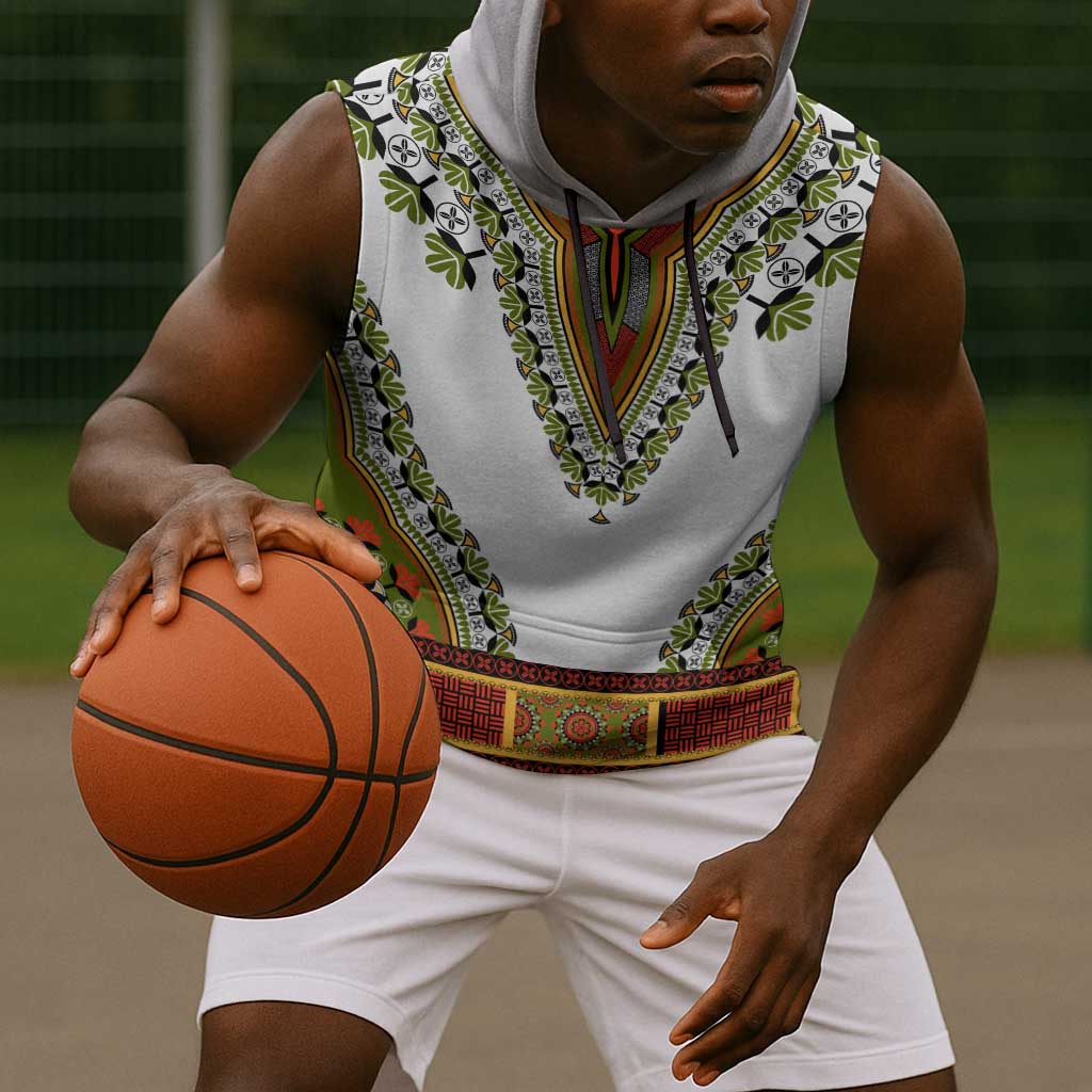 Africa Sleeveless Hoodie African Dashiki Royal Gold Version - African Pride