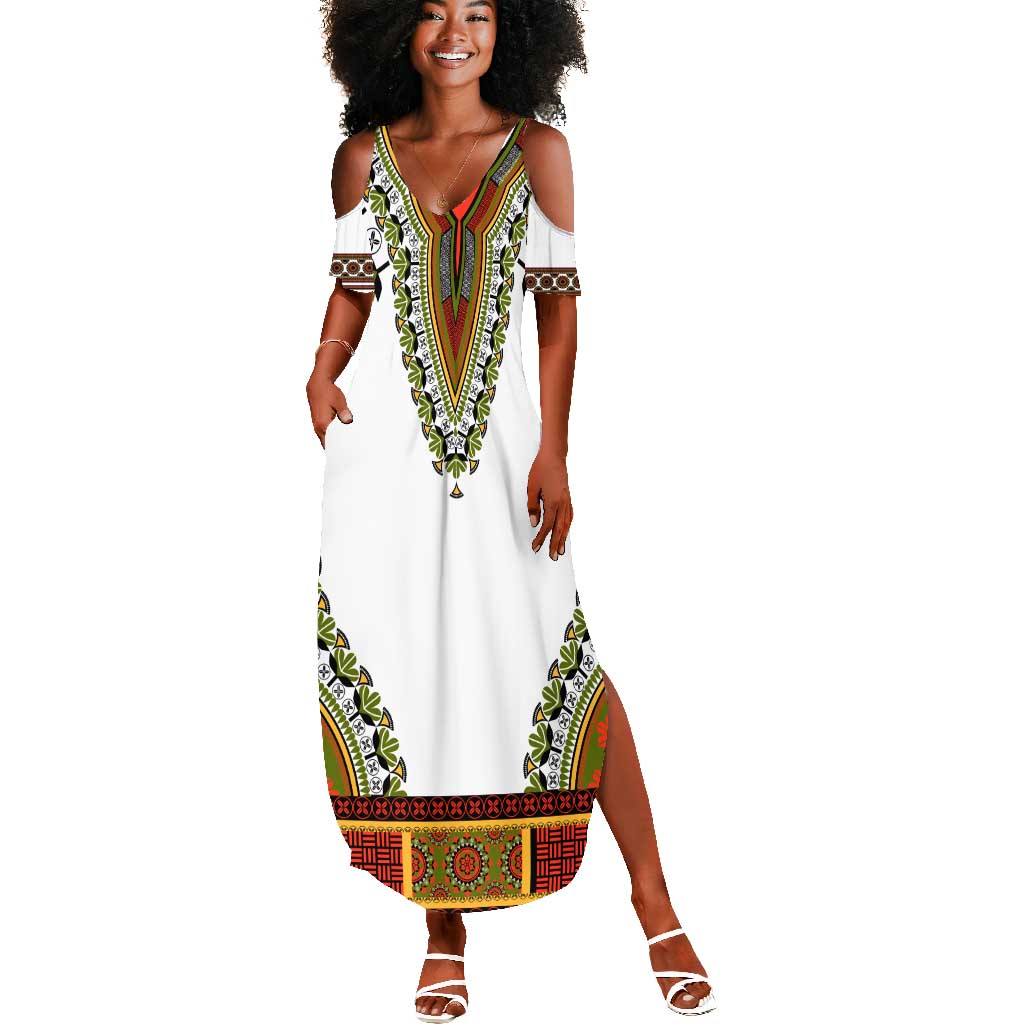 Africa Summer Maxi Dress African Dashiki Royal Gold Version