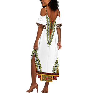 Africa Summer Maxi Dress African Dashiki Royal Gold Version