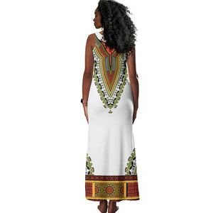 Africa Tank Maxi Dress African Dashiki Royal Gold Version