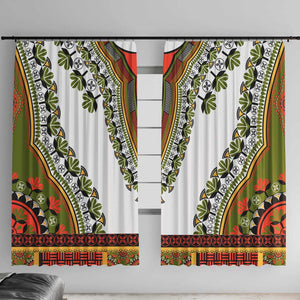 Africa Window Curtain African Dashiki Royal Gold Version