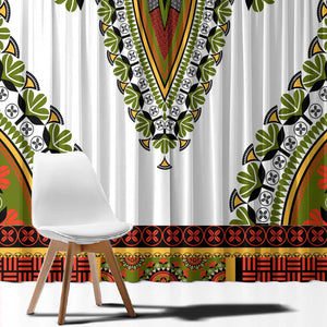 Africa Window Curtain African Dashiki Royal Gold Version