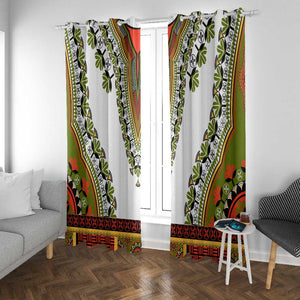 Africa Window Curtain African Dashiki Royal Gold Version