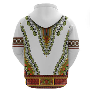 Africa Zip Hoodie African Dashiki Royal Gold Version