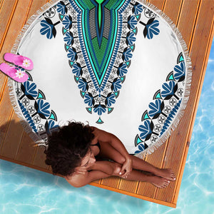 Africa Beach Blanket African Dashiki Royal Turquoise Version