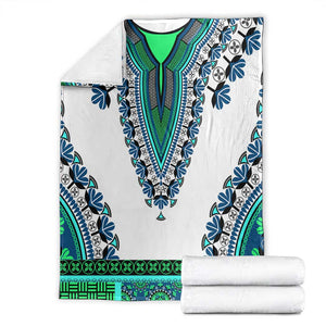 Africa Blanket African Dashiki Royal Turquoise Version