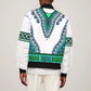 Africa Bomber Jacket African Dashiki Royal Turquoise Version