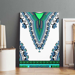 Africa Canvas Wall Art African Dashiki Royal Turquoise Version