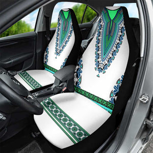 Africa Car Seat Cover African Dashiki Royal Turquoise Version