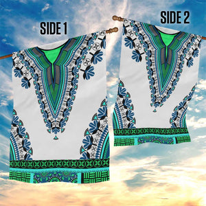 Africa Garden Flag African Dashiki Royal Turquoise Version