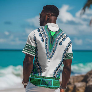 Africa Hawaiian Shirt African Dashiki Royal Turquoise Version