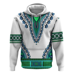 Africa Hoodie African Dashiki Royal Turquoise Version