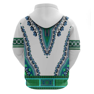 Africa Hoodie African Dashiki Royal Turquoise Version