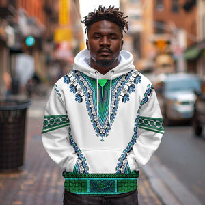 Africa Hoodie African Dashiki Royal Turquoise Version