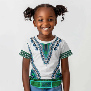 Africa Kid T shirt African Dashiki Royal Turquoise Version