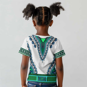 Africa Kid T shirt African Dashiki Royal Turquoise Version