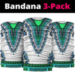 Africa Neck Gaiter African Dashiki Royal Turquoise Version LT14