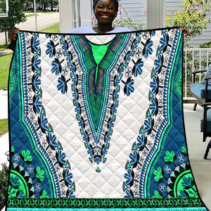 Africa Quilt African Dashiki Royal Turquoise Version