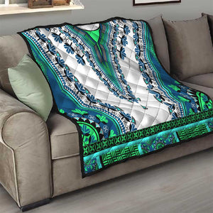 Africa Quilt African Dashiki Royal Turquoise Version