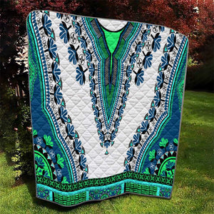 Africa Quilt African Dashiki Royal Turquoise Version