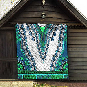 Africa Quilt African Dashiki Royal Turquoise Version