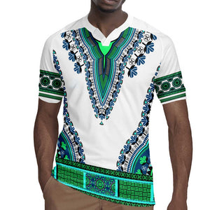 Africa Rugby Jersey African Dashiki Royal Turquoise Version