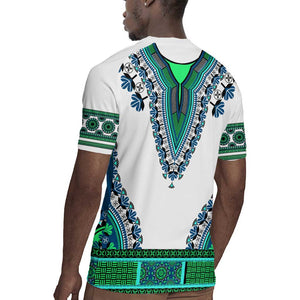 Africa Rugby Jersey African Dashiki Royal Turquoise Version