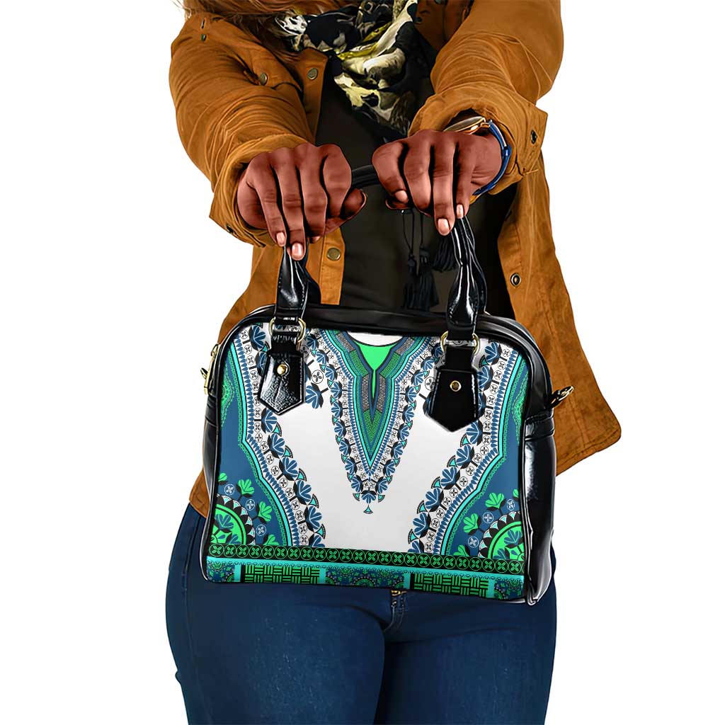 Africa Shoulder Handbag African Dashiki Royal Turquoise Version