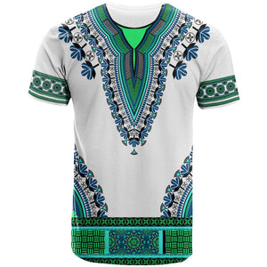 Africa T shirt African Dashiki Royal Turquoise Version