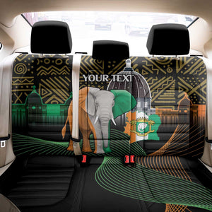 Personalized Cote dIvoire Independence Day Back Car Seat Cover Ivory Coast Elephant African Pattern