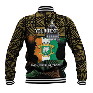 Personalized Cote dIvoire Independence Day Baseball Jacket Ivory Coast Elephant African Pattern LT14