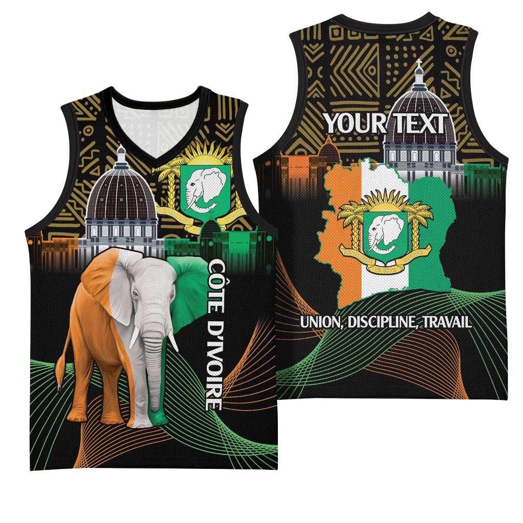 Personalized Cote dIvoire Independence Day Basketball Jersey Ivory Coast Elephant African Pattern LT14