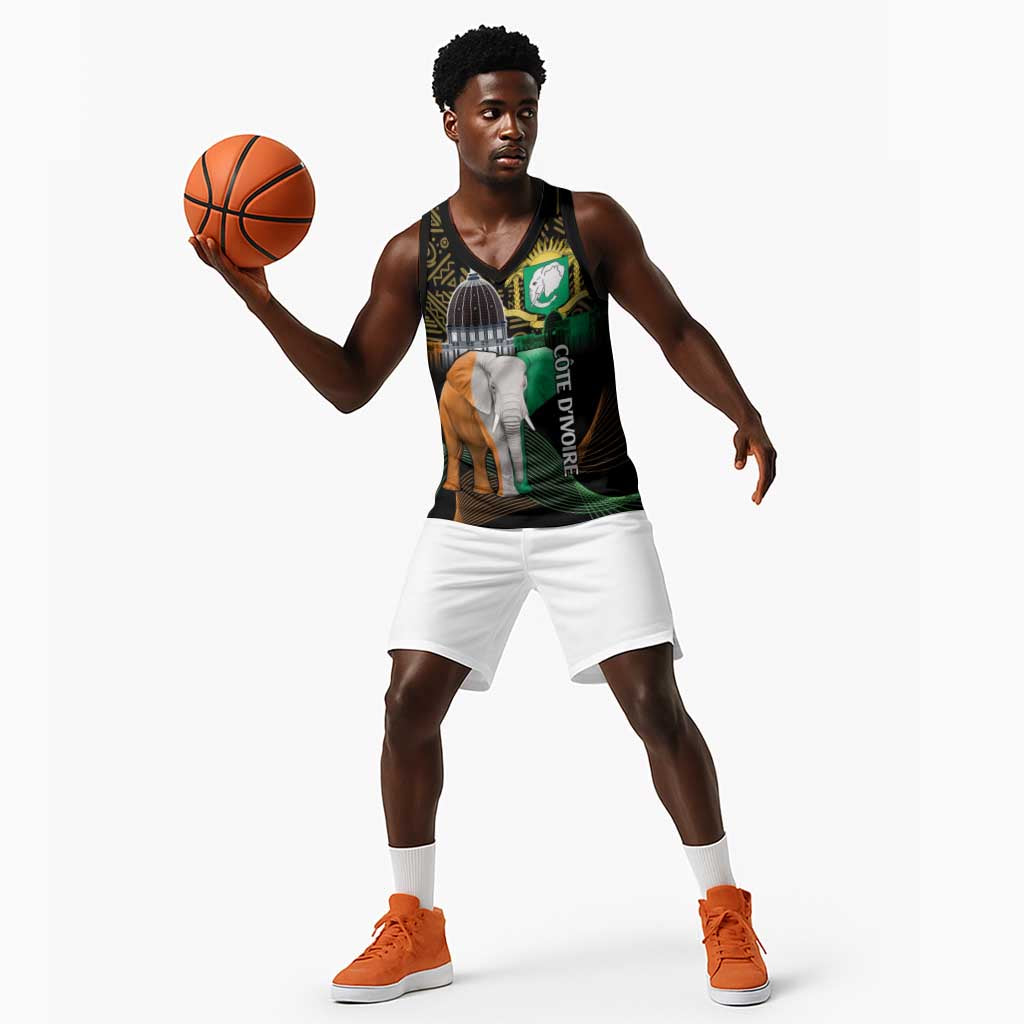 Personalized Cote dIvoire Independence Day Basketball Jersey Ivory Coast Elephant African Pattern LT14