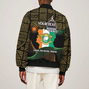 Personalized Cote dIvoire Independence Day Bomber Jacket Ivory Coast Elephant African Pattern