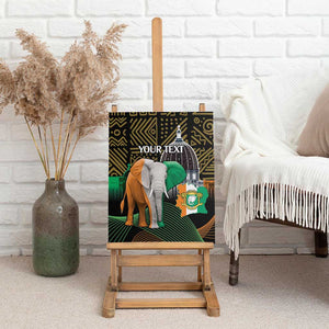 Personalized Cote dIvoire Independence Day Canvas Wall Art Ivory Coast Elephant African Pattern