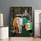 Personalized Cote dIvoire Independence Day Canvas Wall Art Ivory Coast Elephant African Pattern