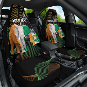 Personalized Cote dIvoire Independence Day Car Seat Cover Ivory Coast Elephant African Pattern