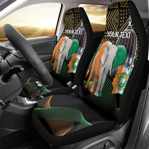 Personalized Cote dIvoire Independence Day Car Seat Cover Ivory Coast Elephant African Pattern