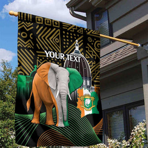 Personalized Cote dIvoire Independence Day Garden Flag Ivory Coast Elephant African Pattern