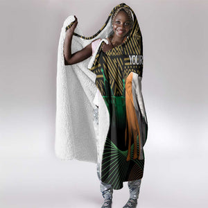 Personalized Cote dIvoire Independence Day Hooded Blanket Ivory Coast Elephant African Pattern