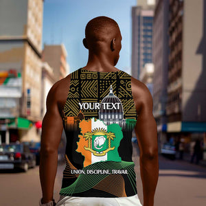 Personalized Cote dIvoire Independence Day Men Tank Top Ivory Coast Elephant African Pattern