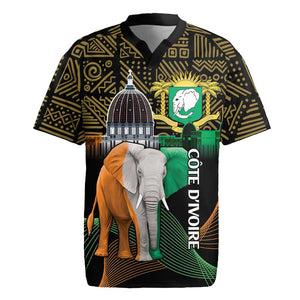 Personalized Cote dIvoire Independence Day Rugby Jersey Ivory Coast Elephant African Pattern