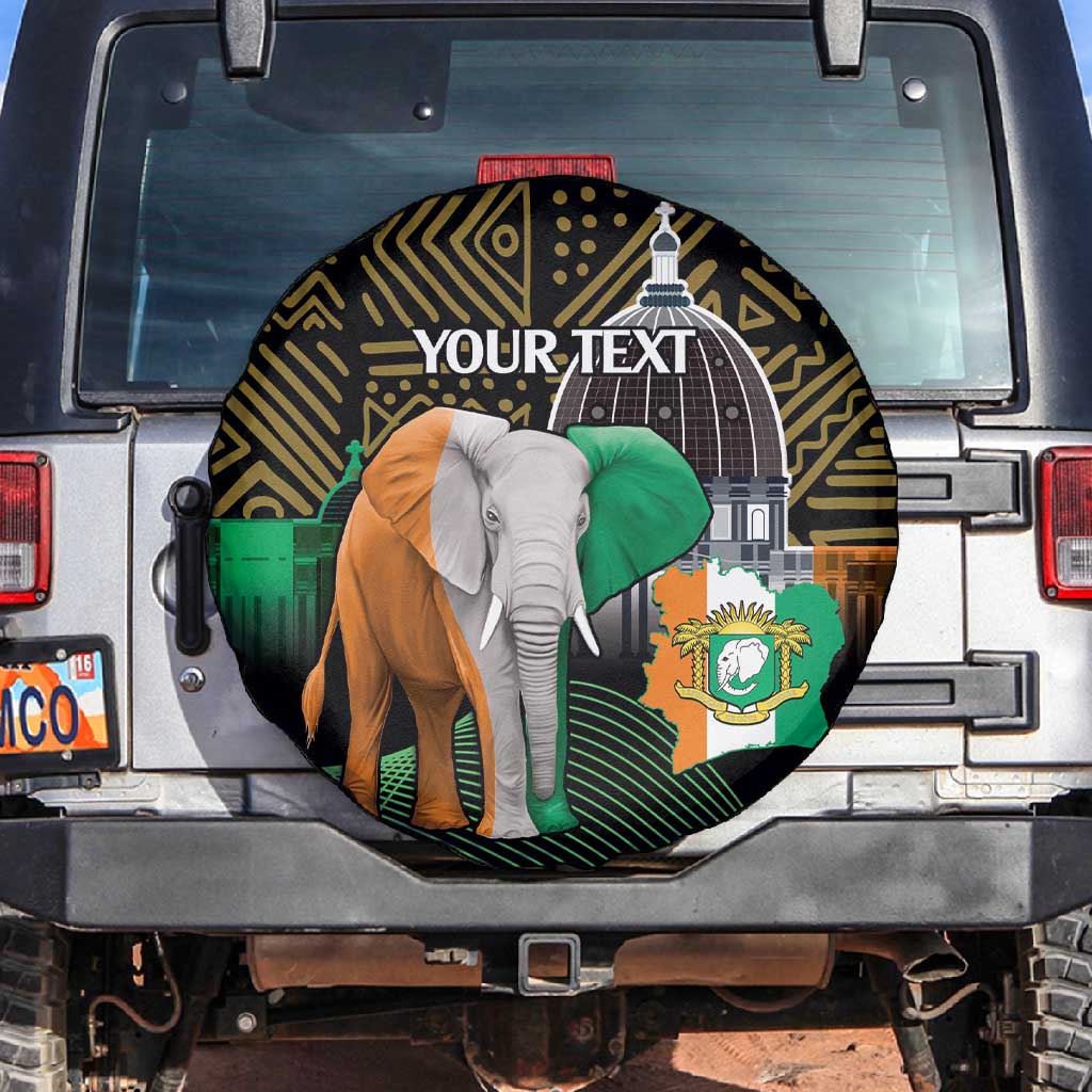 Personalized Cote dIvoire Independence Day Spare Tire Cover Ivory Coast Elephant African Pattern