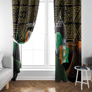 Personalized Cote dIvoire Independence Day Window Curtain Ivory Coast Elephant African Pattern