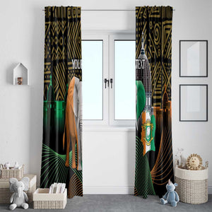 Personalized Cote dIvoire Independence Day Window Curtain Ivory Coast Elephant African Pattern