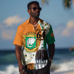 Personalized Ivory Coast Independence Day Hawaiian Shirt Ornithogalum Arabicum Happy 64 Years Anniversary