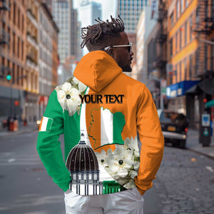 Personalized Ivory Coast Independence Day Hoodie Ornithogalum Arabicum Happy 64 Years Anniversary