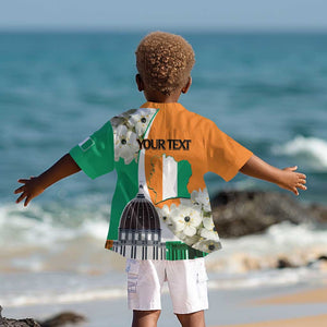 Personalized Ivory Coast Independence Day Kid Hawaiian Shirt Ornithogalum Arabicum Happy 64 Years Anniversary